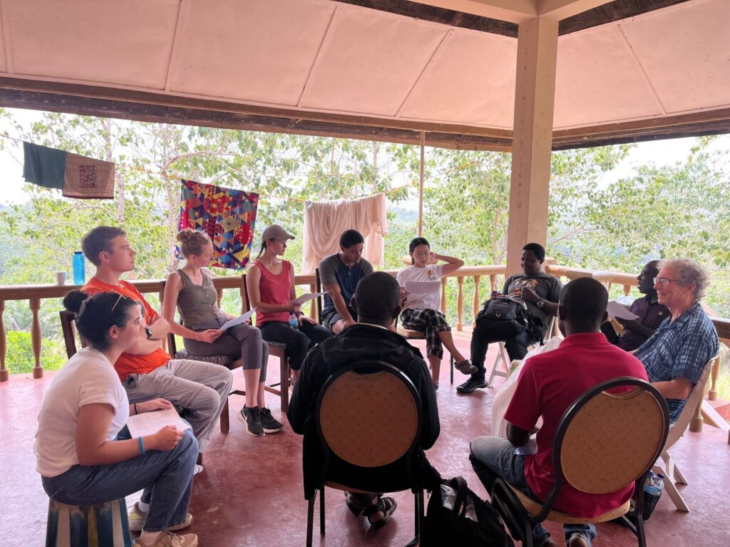 people sitting in a circle for a meeting
